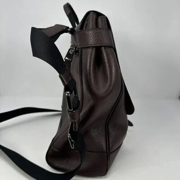 Coach Hudson Commuter Bag Oxblood Pebbled Leather Briefcase - Picture 10 of 12